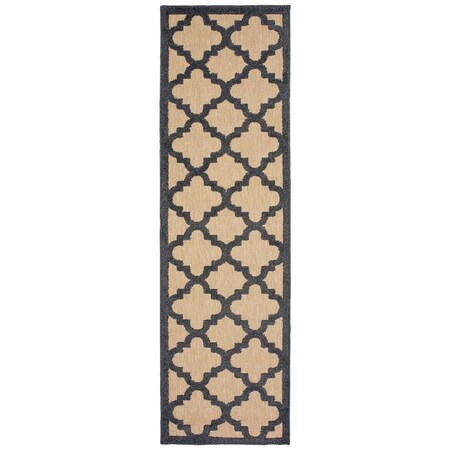 Oriental Weavers Cayman 660N9 2x8 Runner - Sand/ Charcoal-Polypropylene C660N9068230ST